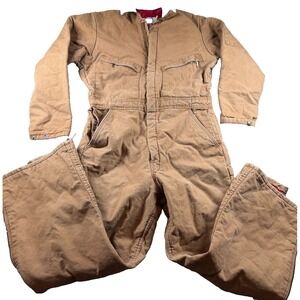 Berco Coveralls Mens Medium Long Brown‎ Insulated USA Workwear Suit